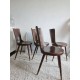 Suite de 4 chaises scandinave années 60