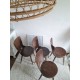 Suite de 4 chaises scandinave années 60