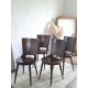 Suite de 4 chaises scandinave années 60