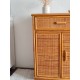 Commode en rotin vintage circa années 70