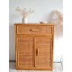 Commode en rotin vintage circa années 70