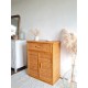 Commode en rotin vintage circa années 70