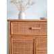 Commode en rotin vintage circa années 70