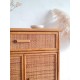Commode en rotin vintage circa années 70