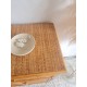 Commode en rotin vintage circa années 70