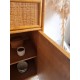 Commode en rotin vintage circa années 70