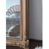Miroir ancien doré rectangulaire avec moulures   103 x 68