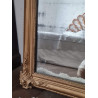 Miroir ancien doré rectangulaire avec moulures   103 x 68
