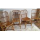 Suite de 4 chaises en rotin vintage