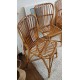 Suite de 4 chaises en rotin vintage