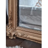 Miroir ancien doré rectangulaire avec moulures   103 x 68