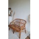 Banquette en rotin circa années 70