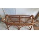 Banquette en rotin circa années 70
