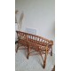 Banquette en rotin circa années 70