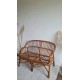 Banquette en rotin circa années 70