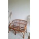 Banquette en rotin circa années 70