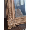 Miroir ancien doré rectangulaire avec moulures   103 x 68