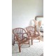Paire de fauteuils en rotin vintage circa années 70