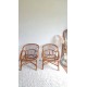 Paire de fauteuils en rotin vintage circa années 70