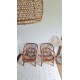 Paire de fauteuils en rotin vintage circa années 70