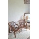 Paire de fauteuils en rotin vintage circa années 70
