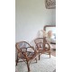 Paire de fauteuils en rotin vintage circa années 70