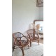 Paire de fauteuils en rotin vintage circa années 70