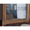 Miroir ancien doré rectangulaire avec moulures   103 x 68