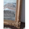 Miroir ancien doré rectangulaire avec moulures   103 x 68