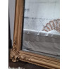 Miroir ancien doré rectangulaire avec moulures   103 x 68