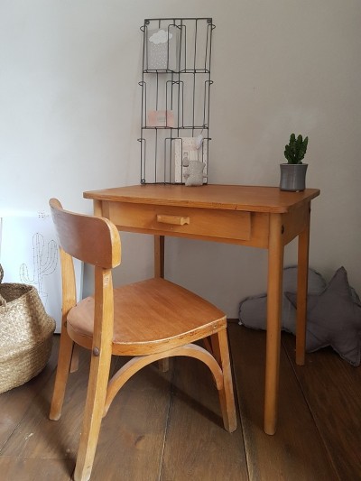 Bureau et chaise enfant - Stella -vintage - années 60